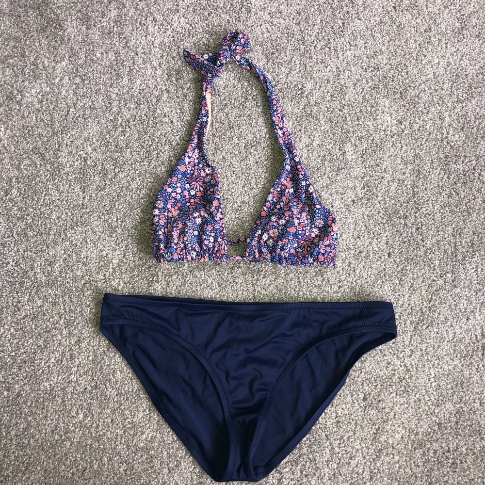 J. Crew Navy Bikini Set